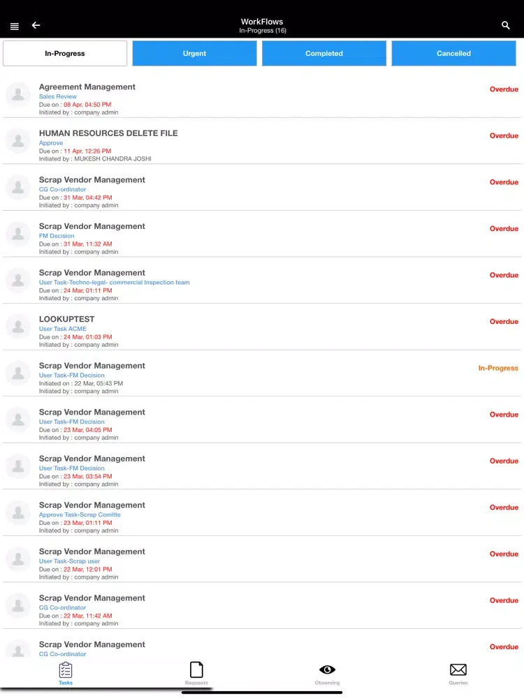 WEP DMS iPad  스크린샷