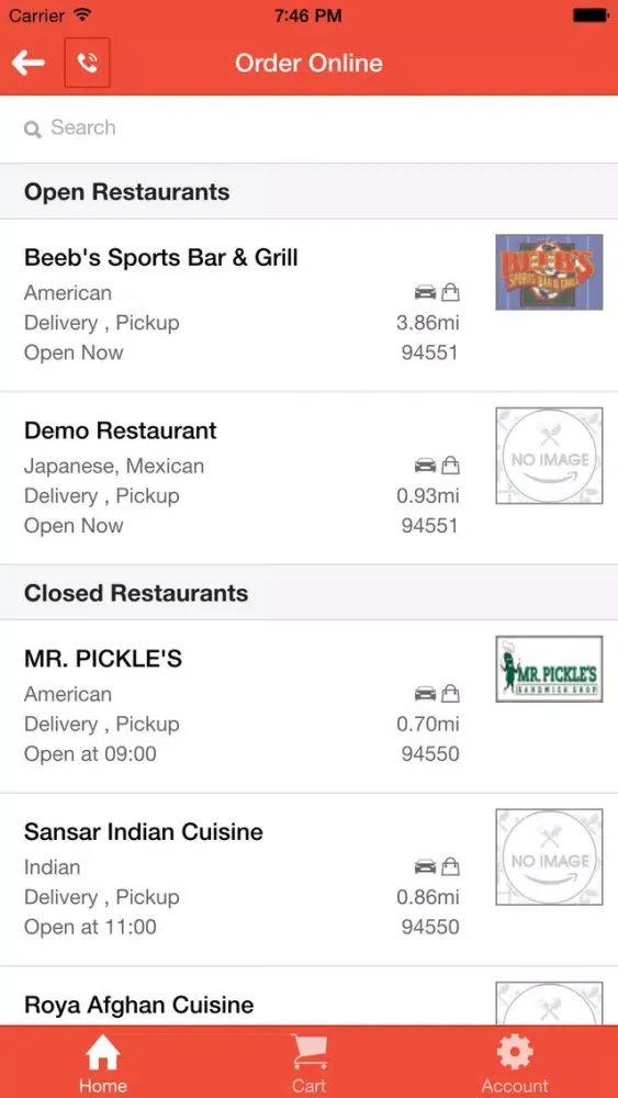 Скриншоты Food Near U – Restaurant Pickup Delivery Order App