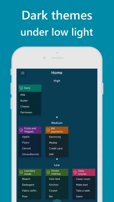 Ảnh chụp màn hình của Orderly - Simple to-do lists