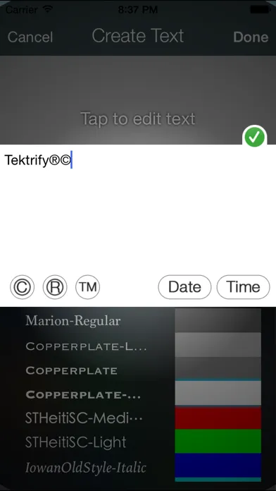 Tangkapan layar iStamp+ - Batch Watermark Photos