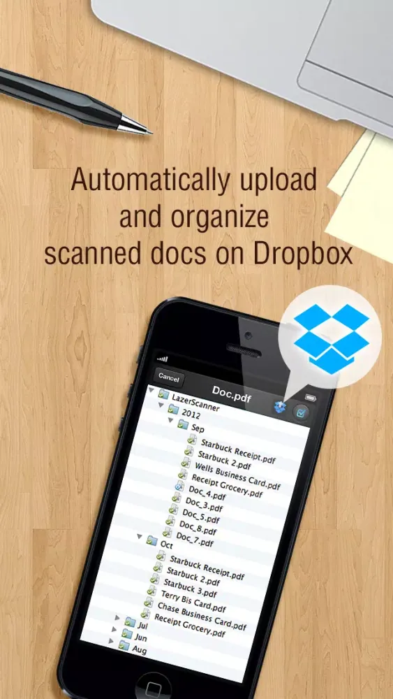 صور LazerScanner - Scan multiple doc to pdf and auto upload to Dropbox Free