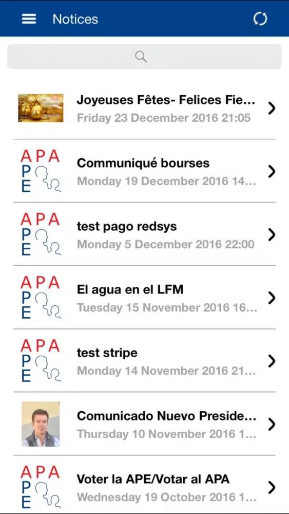 Capturas de tela do APA LFMadrid Mobile