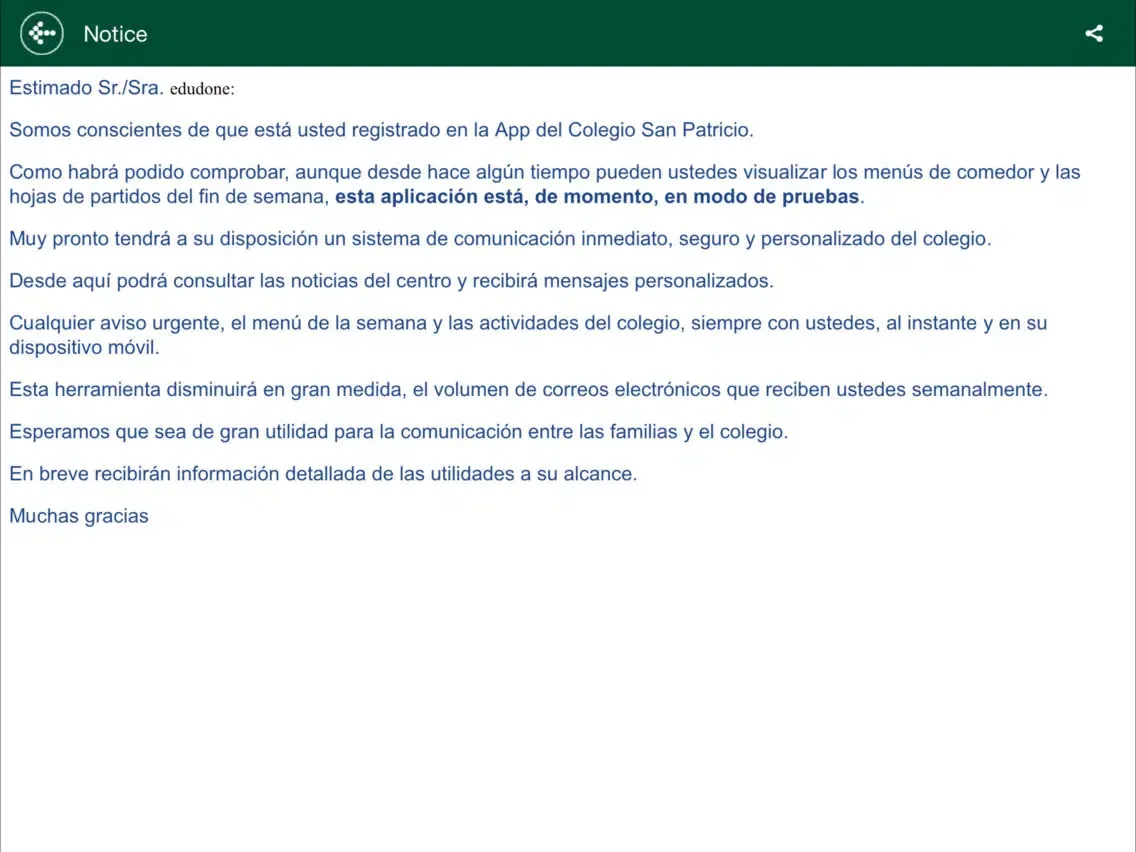 Colegio San Patricio iPad  스크린샷