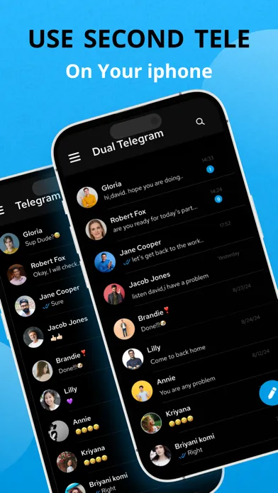 Capturas de pantalla de Telegram Plus : Dual Messenger