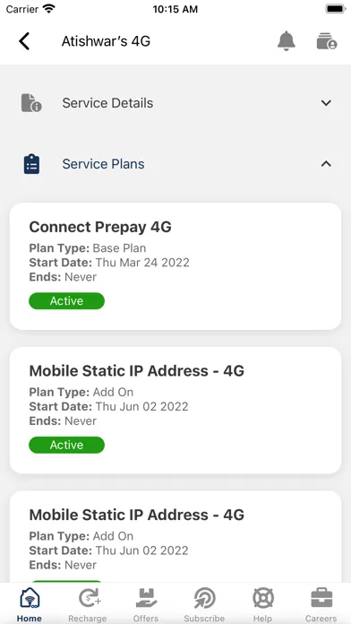 Zrzuty ekranu myTelecom