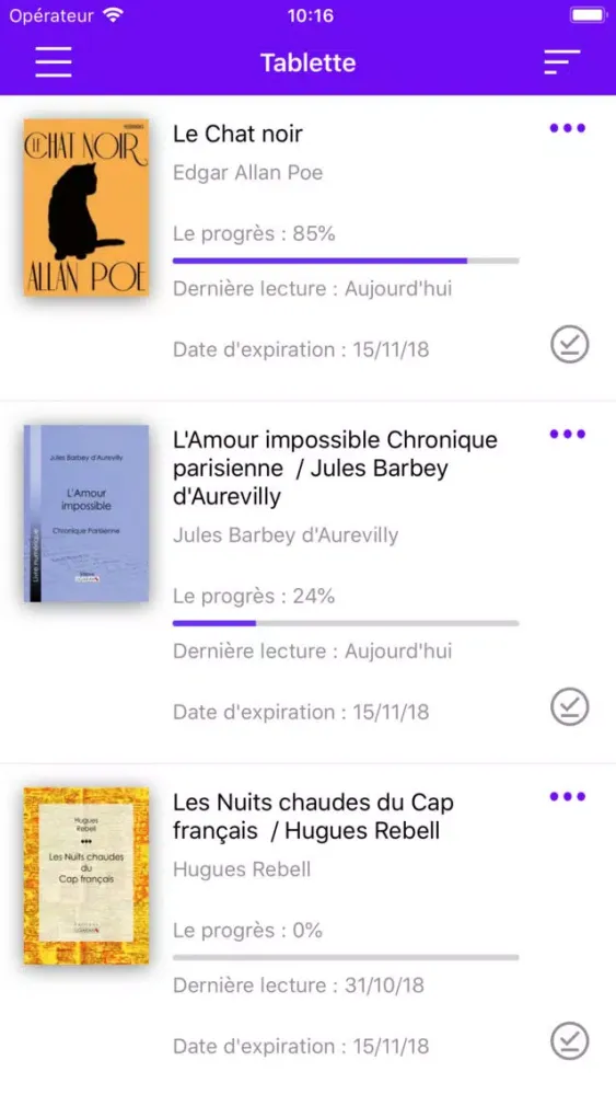 Capturas de tela do Délire de lire