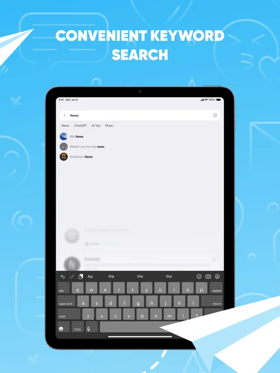 Telegroup for Telegram app iPad  스크린샷