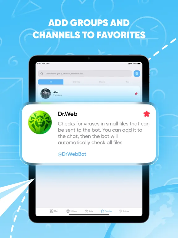 Telegroup for Telegram app iPad  스크린샷