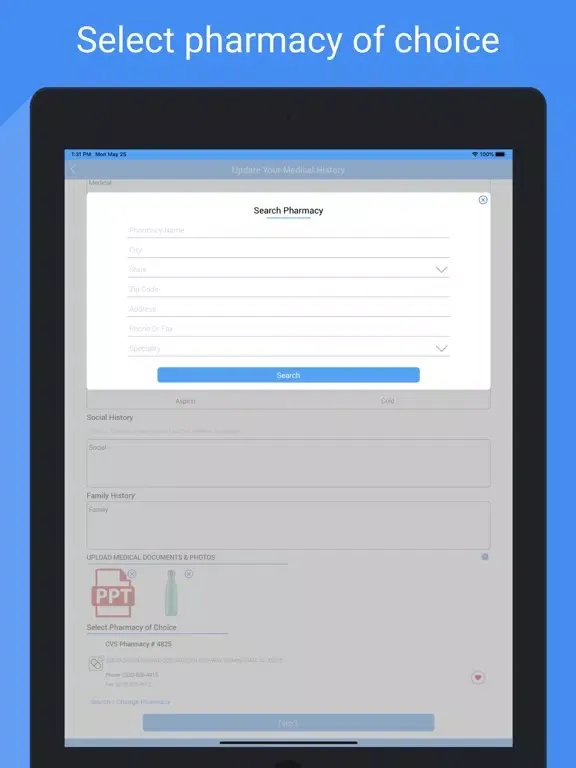 Ảnh chụp màn hình của RxOnDemand iPad 