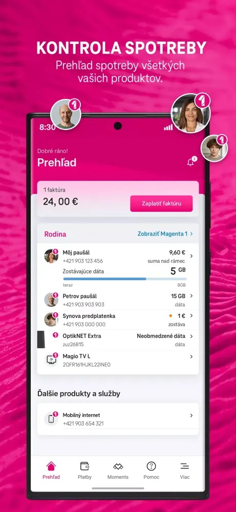 Capturas de pantalla de Telekom