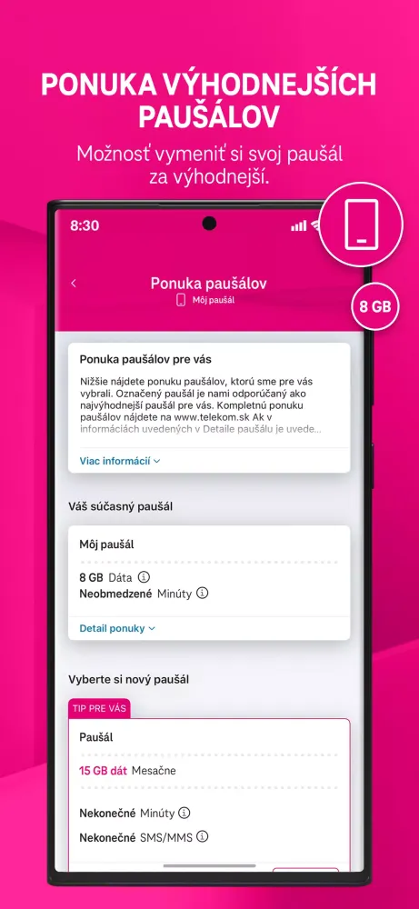 Capturas de pantalla de Telekom