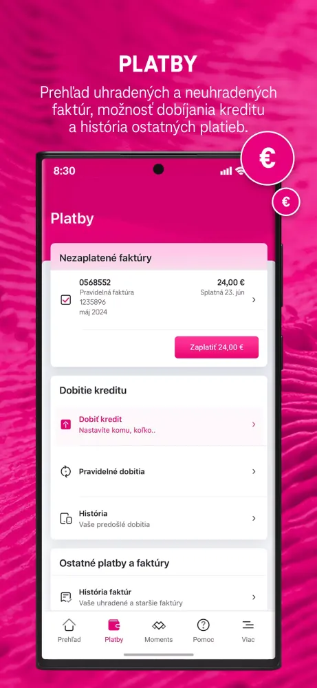Capturas de pantalla de Telekom