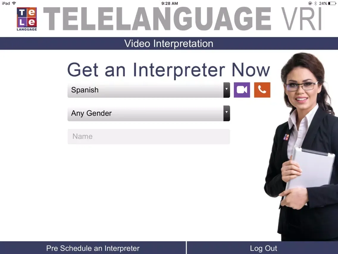 Telelanguage Interpreters iPad 應用截圖