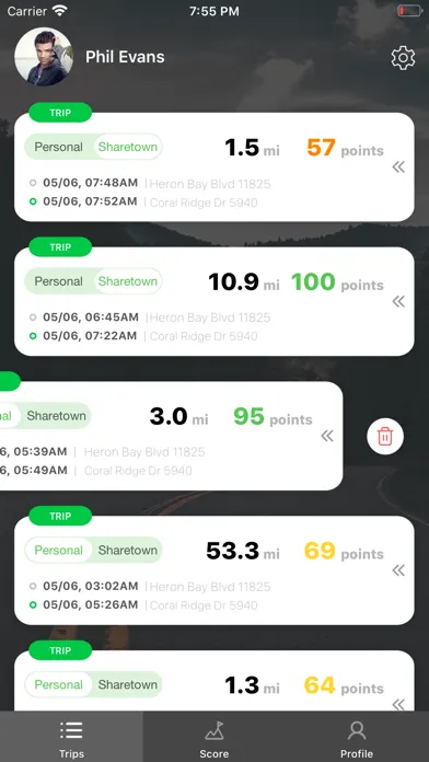صور Sharetown Mileage Tracking