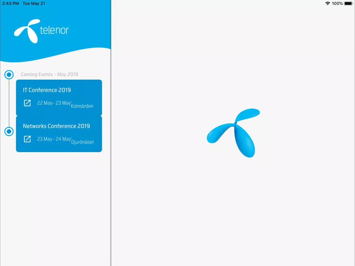 Telenor Event Sverige iPad  स्क्रीनशॉट