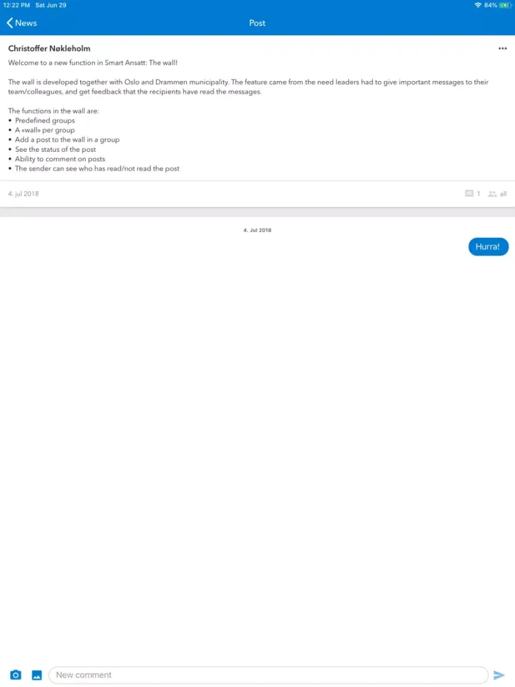 Smart Ansatt iPad  سکرین شاٹس
