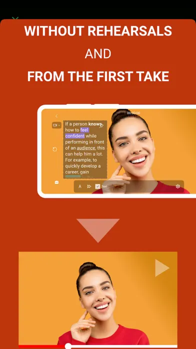 Zrzuty ekranu Teleprompter for Videos Script