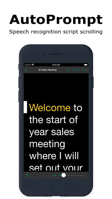 Autoprompt AI Teleprompter سکرین شاٹس