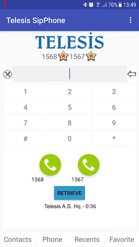 Capturas de pantalla de Telesis SIP VoIP Softphone
