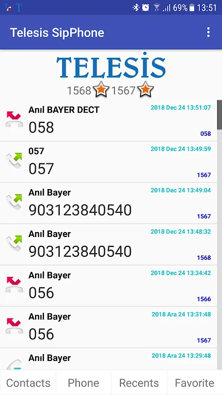 Capturas de pantalla de Telesis SIP VoIP Softphone