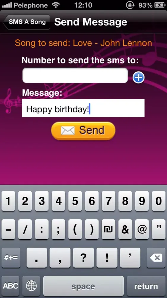 SMS A Song - IntCall Ekran Görüntüleri