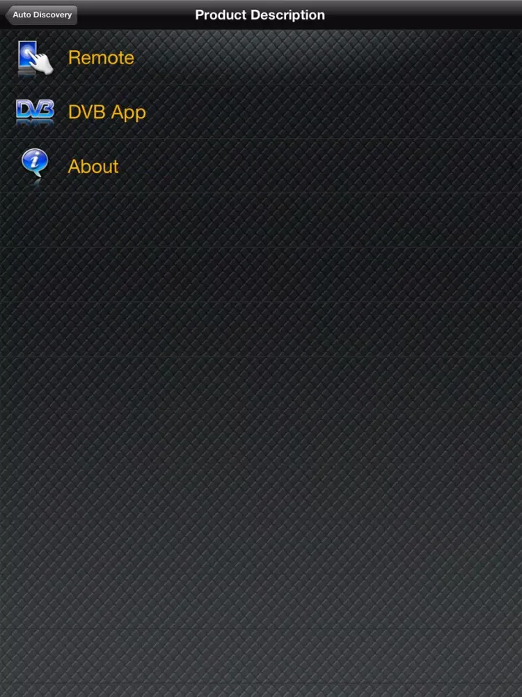 Tangkapan skrin TELESTAR TD Control iPad 