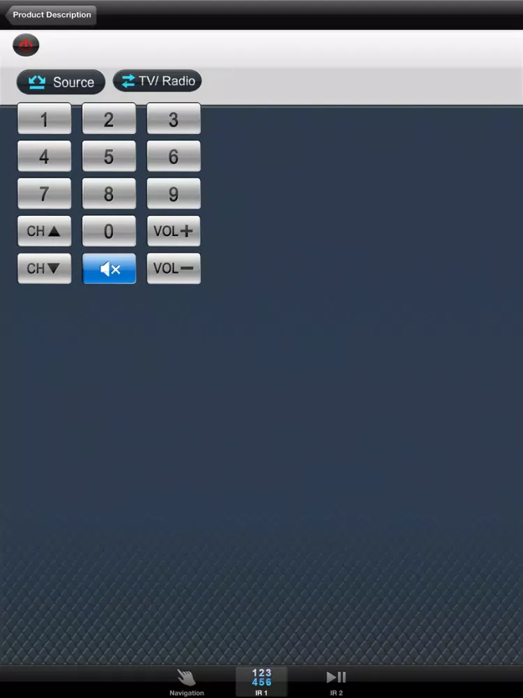 Tangkapan skrin TELESTAR TD Control iPad 