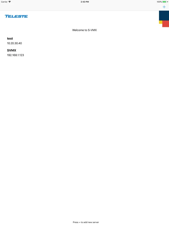 Tangkapan skrin S-VMX Client Mobile iPad 