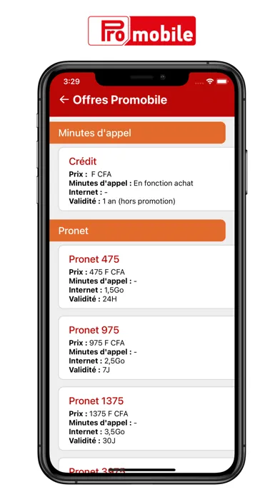 Ảnh chụp màn hình của Promobile SN