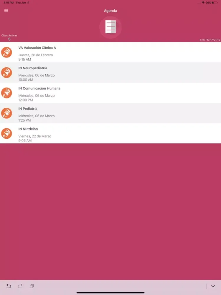 Mi Agenda CRIT APP iPad  سکرین شاٹس