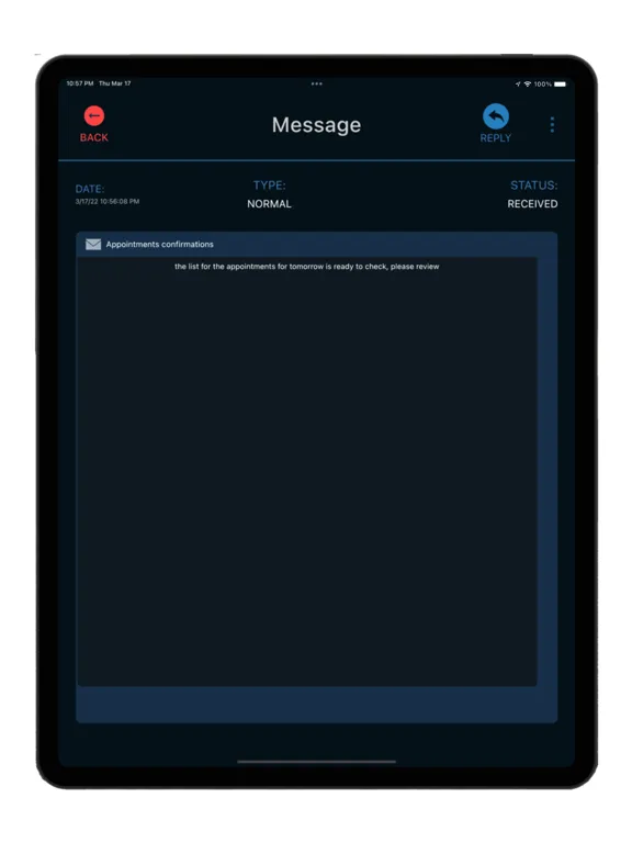 Captures d'écran de TN360 Messaging iPad 