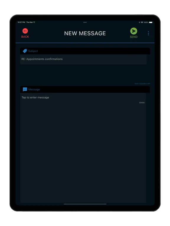 Captures d'écran de TN360 Messaging iPad 