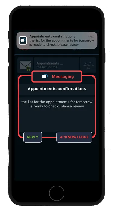 Captures d'écran de TN360 Messaging