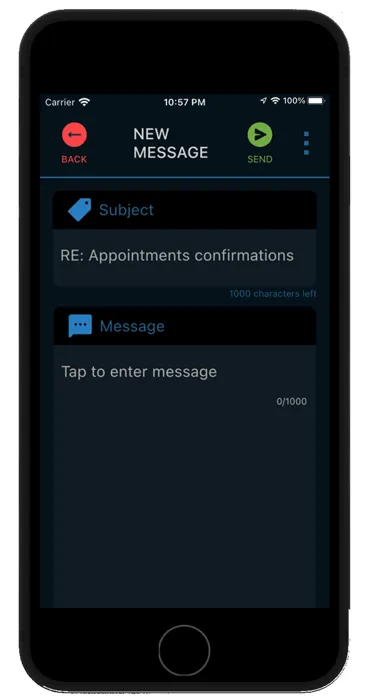 Captures d'écran de TN360 Messaging