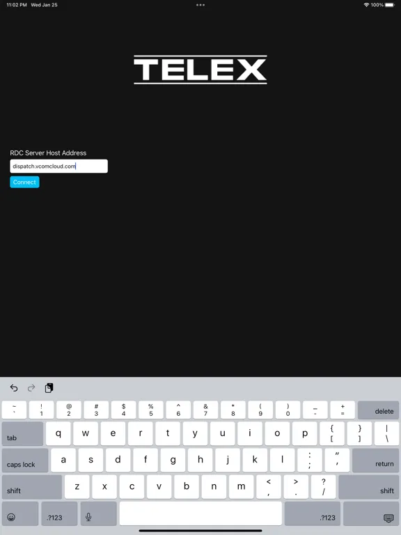 Telex RDC iPad  スクリーンショット