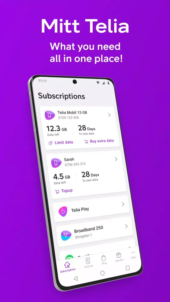 Mitt Telia Screenshots
