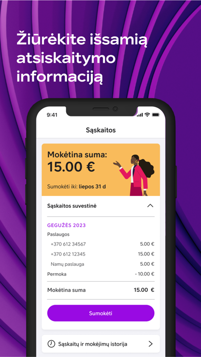 Tangkapan skrin Mano Telia