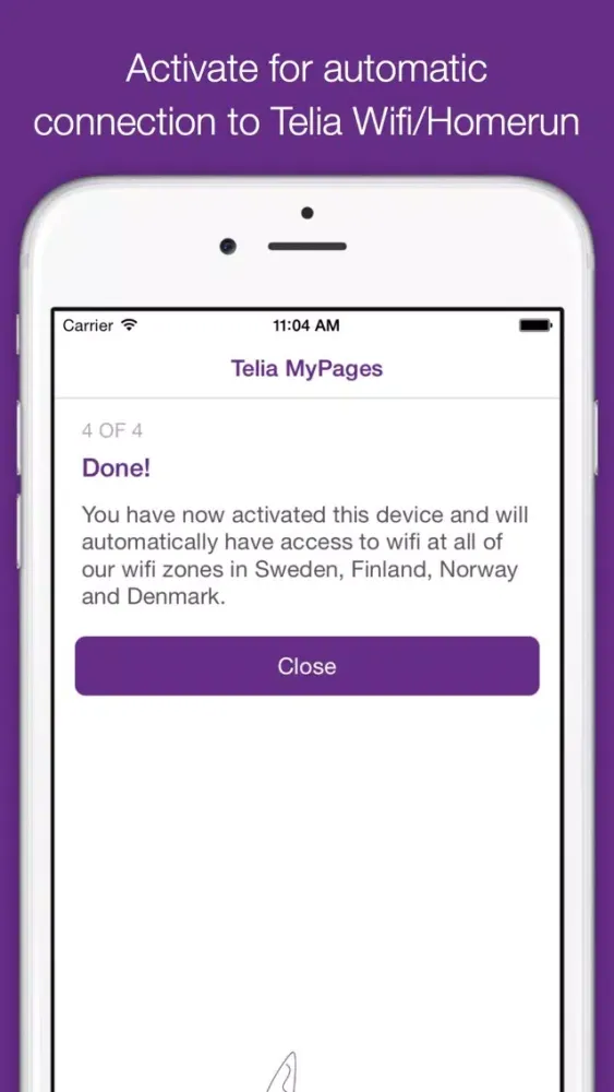 Tangkapan layar Telia Wifi