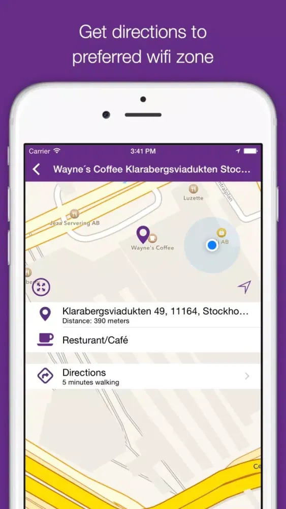 Tangkapan layar Telia Wifi