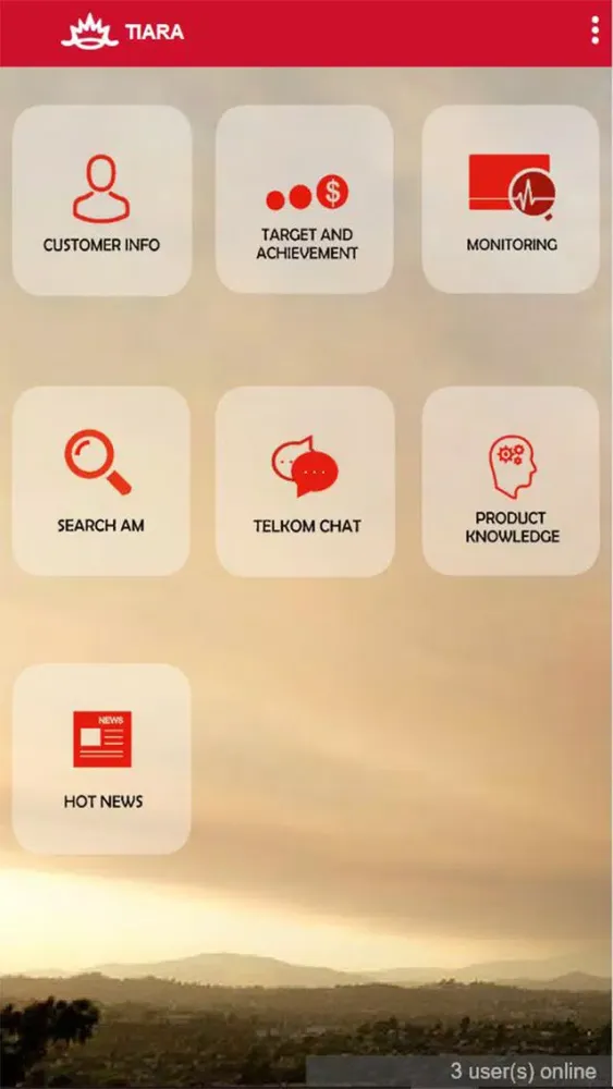 ภาพหน้าจอของ TIARA Mobile