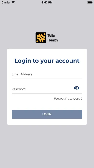 Capturas de pantalla de Tella Health Mobile