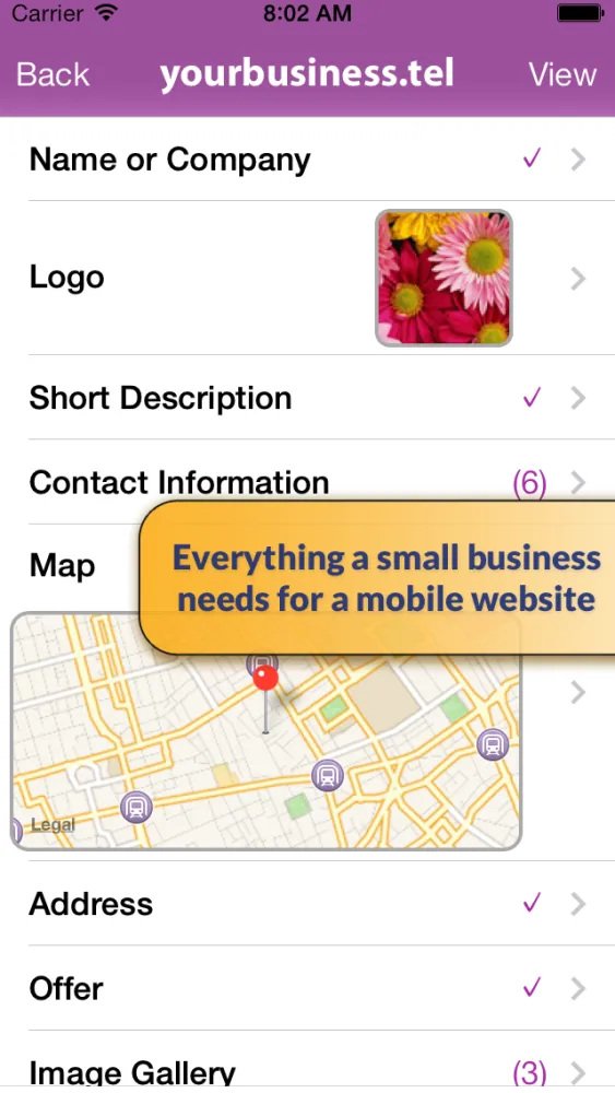 صور Telnames Mobile Website Builder