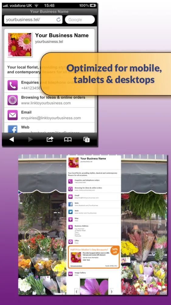 صور Telnames Mobile Website Builder