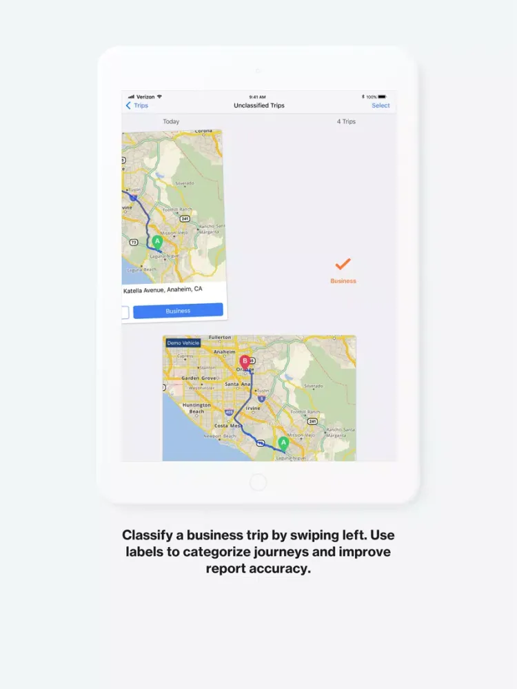 Trips by Verizon Connect iPad  スクリーンショット