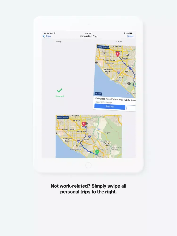 Trips by Verizon Connect iPad  スクリーンショット