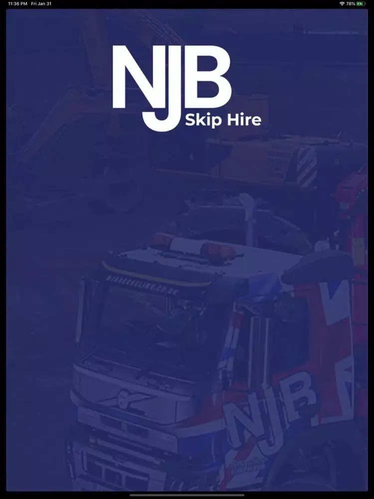 Ảnh chụp màn hình của NJB Skip Hire iPad 
