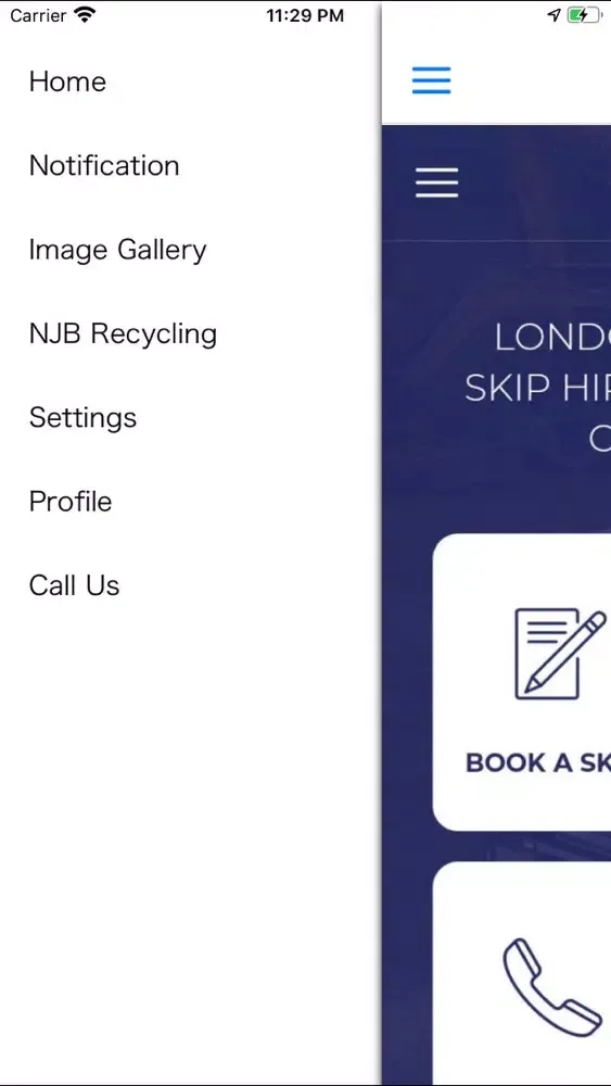 Ảnh chụp màn hình của NJB Skip Hire