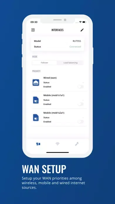 Скриншоты Teltonika WIFI