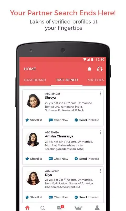 Capturas de tela do Telugu Brahmin Matrimony App