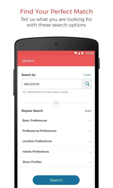 Capturas de tela do Telugu Brahmin Matrimony App